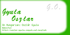 gyula oszlar business card